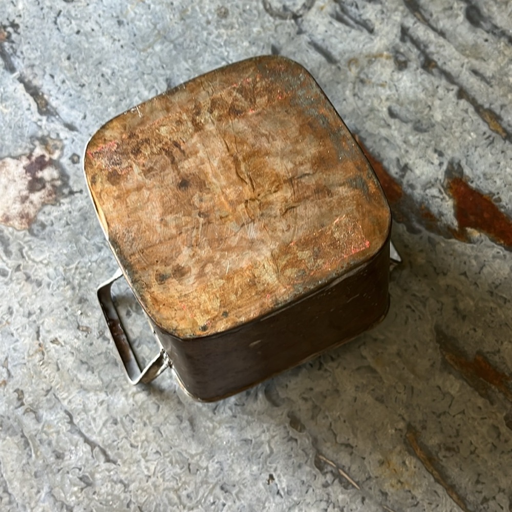 Antique Metal Basket Planter - Picture 6 of 6